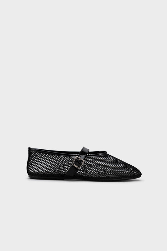 MESH MARY JANE BALLERINA FLATS