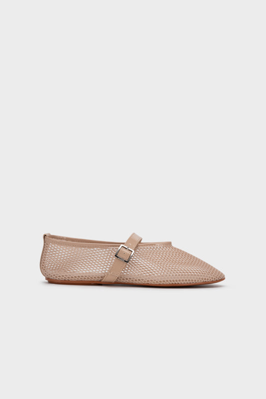 MESH MARY JANE BALLERINA FLATS