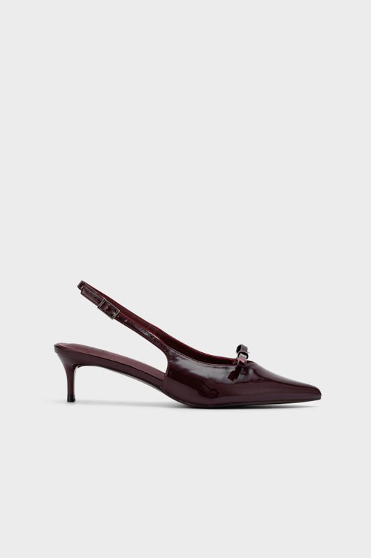 SLINGBACK HEEL PUMP WITH BOW