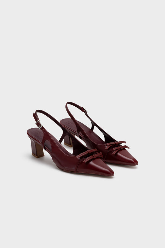 SLINGBACK HEEL WITH BOW