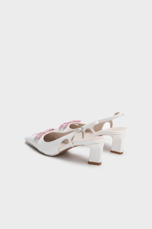 SLINGBACK HEEL WITH BOW