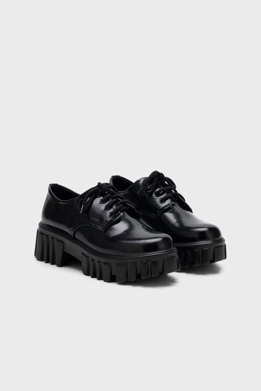 LACE UP CHUNKY PLATFORM OXFORD