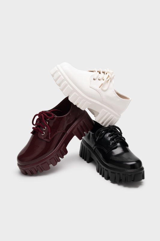 LACE UP CHUNKY PLATFORM OXFORD