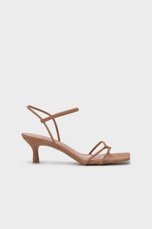 STRAPPY MID HEEL SANDAL