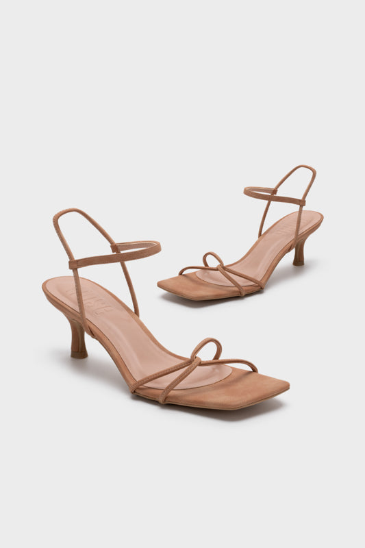 STRAPPY MID HEEL SANDAL