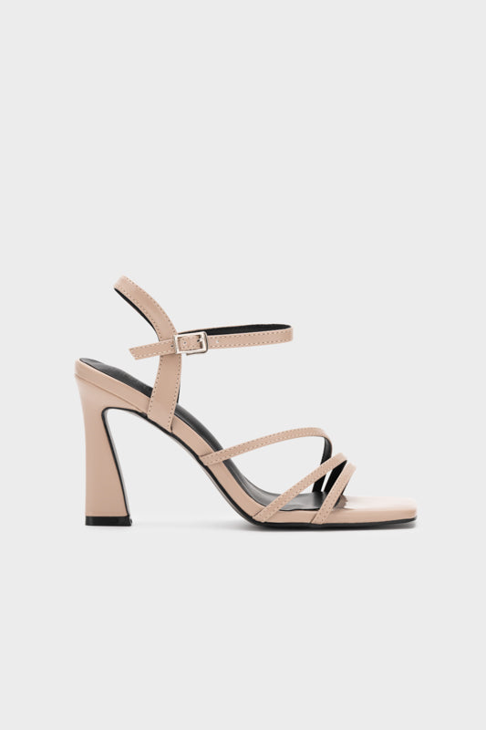 STRAPPY SCULPTURE HEEL SANDAL