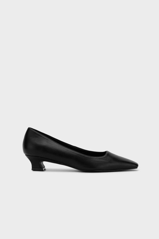 SQUARE TOE SCULPTURE HEEL PUMP