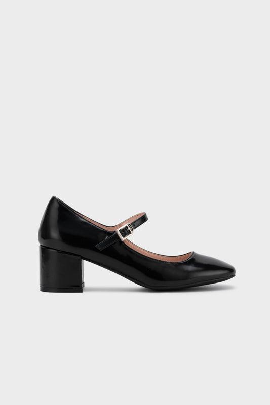 MARY JANE SQUARE TOE CHUNK HEEL PUMP