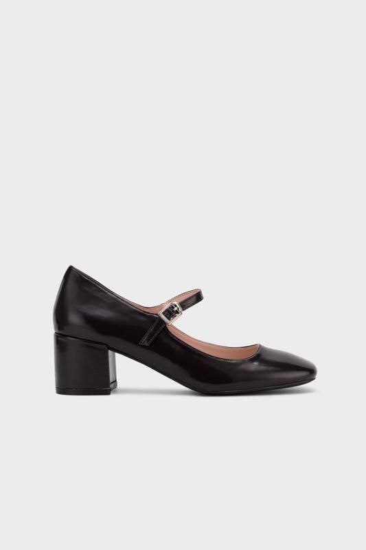 MARY JANE SQUARE TOE CHUNK HEEL PUMP