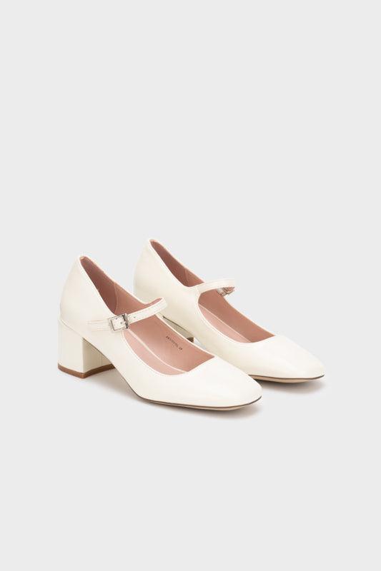 MARY JANE SQUARE TOE CHUNK HEEL PUMP