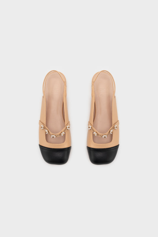 PEARL EMBELLISHED SLINGBACK MARY JANE