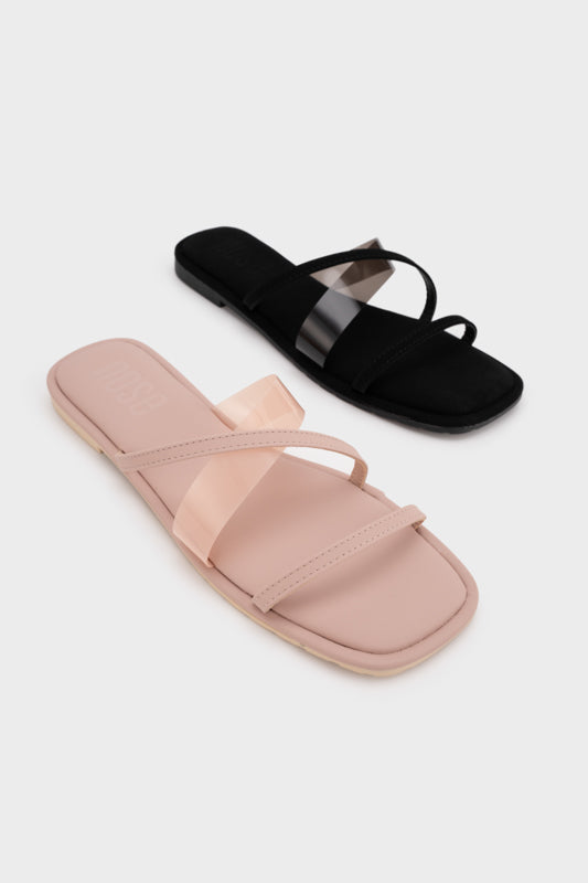 STRAPPY FLAT SLIDE